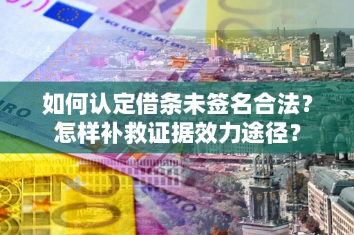 武汉如何认定借条未签名合法？怎样补救证据效力途径？